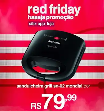Lojas Americanas Sanduicheira Grill Sn-02 Mondial oferta
