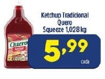 Arena Atacado Ketchup Tradicional Quero Squeeze 1.028kg oferta