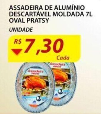 Assaí Atacadista Assadeira de Aluminio Descartavel Moldada 7L Oval Pratsy oferta