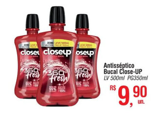Antisseptico Bucal Close Up lv 500ml pg 350ml