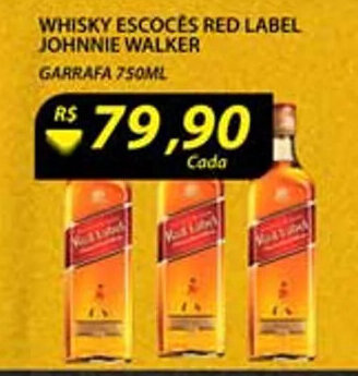 Assaí Atacadista Whisky Escoces Red Label Johnnie Walker 750ml oferta
