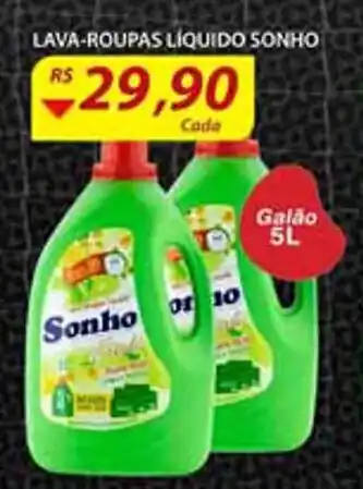 Assaí Atacadista Lava roupas Liquido Sonho 5L oferta