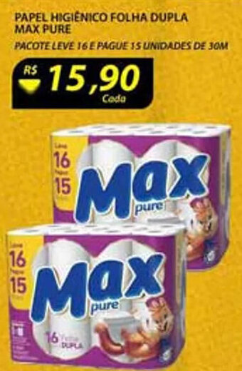 Assaí Atacadista Papel Higienico Folha Dupla Max Pure 30m oferta