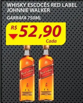 Assaí Atacadista Whisky Escoces Red Label Johnnie Walker 750ml oferta