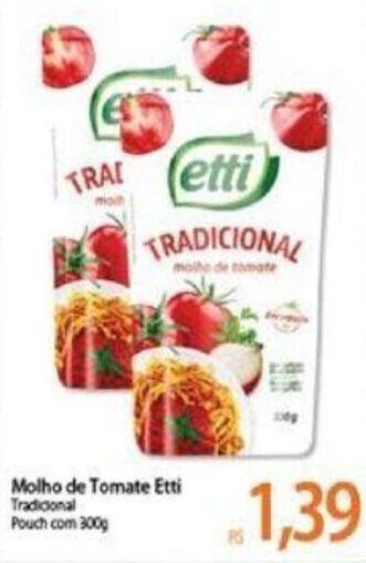 Atacadão Molho de Tomate Etti 300g Tradicional oferta