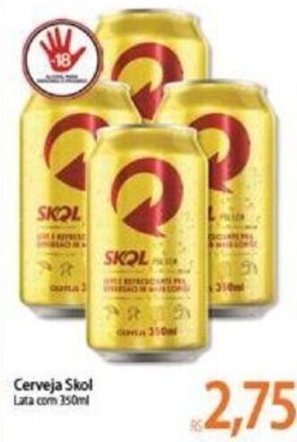 Atacadão Cerveja Skol 350ml oferta
