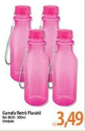Atacadão Garrafa Retro Plasutil 500ml oferta