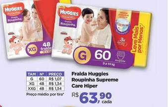 Farmácias Nissei Fralda Huggies Roupinha Supreme Care Hiper oferta