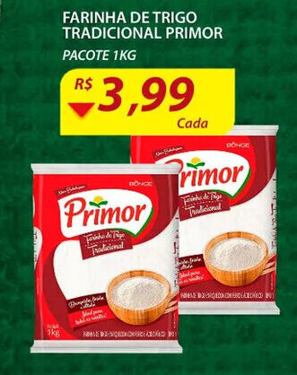 Assaí Atacadista Farinha De Trigo Tradicional Primor 1kg oferta