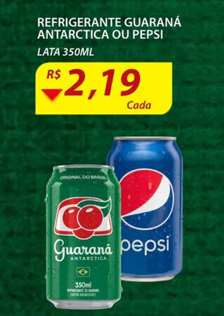 Assaí Atacadista Refrigerante Guarana Antarctica ou Pepsi 350ml oferta