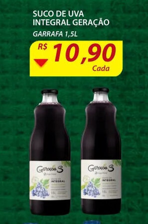Assaí Atacadista Suco de Uva integral Geracao 1.5L oferta