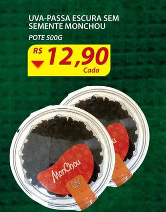Assaí Atacadista Uva Passa Escura Sem Semente Mon Chou 500g oferta