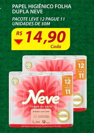 Assaí Atacadista Papel Higienico Folha Dupla Neve oferta