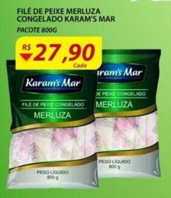 Assaí Atacadista File de Peixe Merluza congelado Karam's Mar 800g oferta