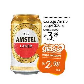 Giassi Supermercados Cerveja amstel lager oferta