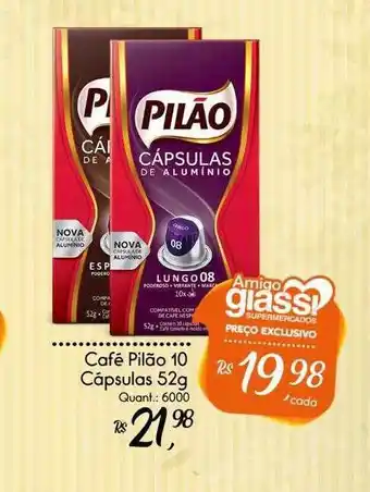 Giassi Supermercados Café pilão cápsulas oferta