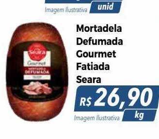 Hiper Moreira Mortadela defumada gourmet fatiada seara oferta