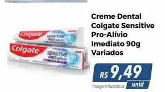 Creme dental colgate senstivie pro-alívio imediato 90g variados