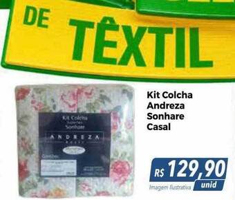 Hiper Moreira Kit colcha andreza sonhare casal oferta
