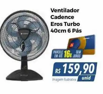 Ventilador cendence eros turbo 40cm 6 pás
