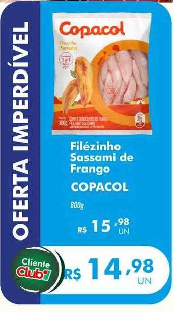 Irani Supermercados Filézinho sassami de frango copacol oferta