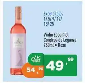 Supermercados Pague Menos Vinho Espanhol Condesa De Leganza 750ml oferta