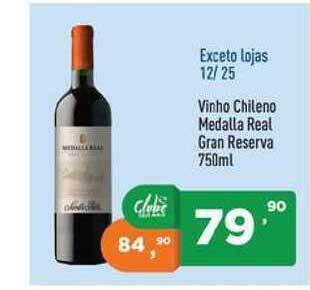 Supermercados Pague Menos Vinho Chileno Medalla Real Gran Reserva 750ml oferta