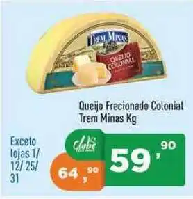 Queijo Francionado Colonial Trem Minas 1kg