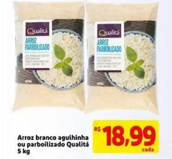 Arroz branco agulhinha ou parboilizado Qualita 5kg