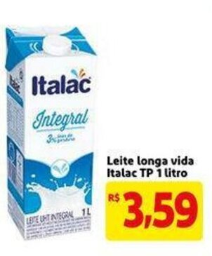 Mercado Extra Leite Longa Vida Italac TP 1L oferta