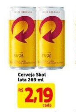 Mercado Extra Cerveja Skol Lata 269ml oferta