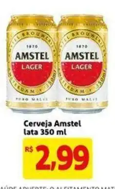 Mercado Extra Cerveja Amstel 350ml oferta