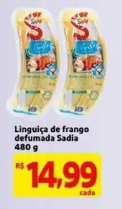 Mercado Extra linguica de Frango defumada Sadia 480g oferta