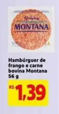 Mercado Extra Hamburguer de frango e carne bovina Montana 56g oferta
