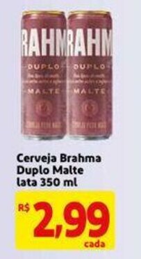 Cerveja Brahma Duplo Malte Lata 350ml