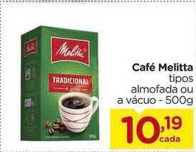 Carrefour Café Melitta Tipos Almofada Ou A Vácuo 500g oferta