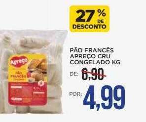 Apoio Mineiro Pão francês apreço cru congelado kg oferta
