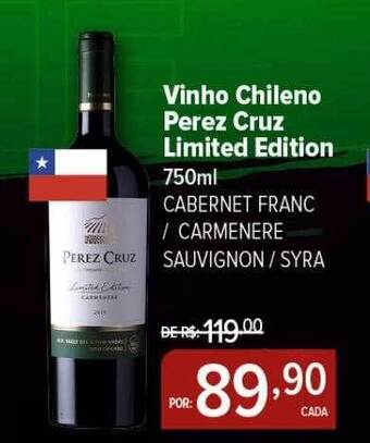 Perini Vinho chileno perez cruz limited edition oferta