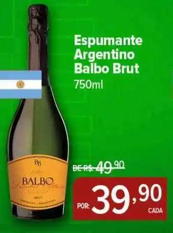 Espumante argentino balbo brut