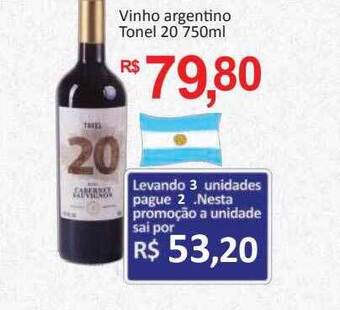 Supermercados Savegnago Vinho argentino tonel 20 oferta