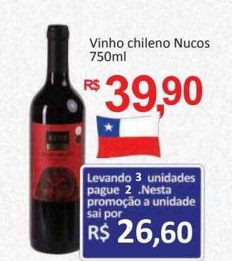 Supermercados Savegnago Vinho chileno nucos oferta