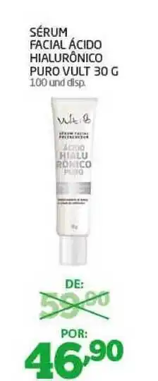Sérum Facial ácido Hialurônico Puro Vult 30g