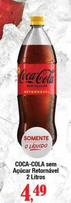 Supermercados Unidos Coca-cola sem açúcar retornável oferta