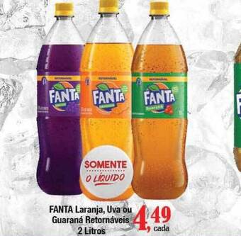 Supermercados Unidos Fanta laranja uva ou guaraná retornáveis oferta