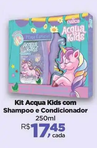 Farmácias Nissei Kit Acqua Kids Com Shampoo E Condicionador 250ml oferta