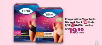 Roupa íntima Tena Pants Discreet Black Ou Nude P M Ou G Eg