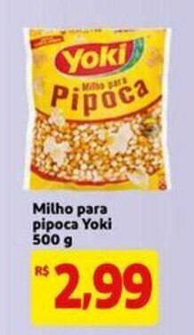 Mercado Extra Milho para pipoca Yoki 500g oferta