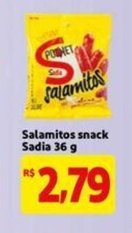 Mercado Extra Salamitos snack Sadia 36g oferta