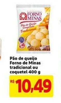 Mercado Extra Pao de Queijo Forno de Minas Tradicional e Coquetel 400g oferta
