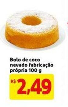 Mercado Extra Bolo de Coco nevado Fabricacao Propria 100g oferta